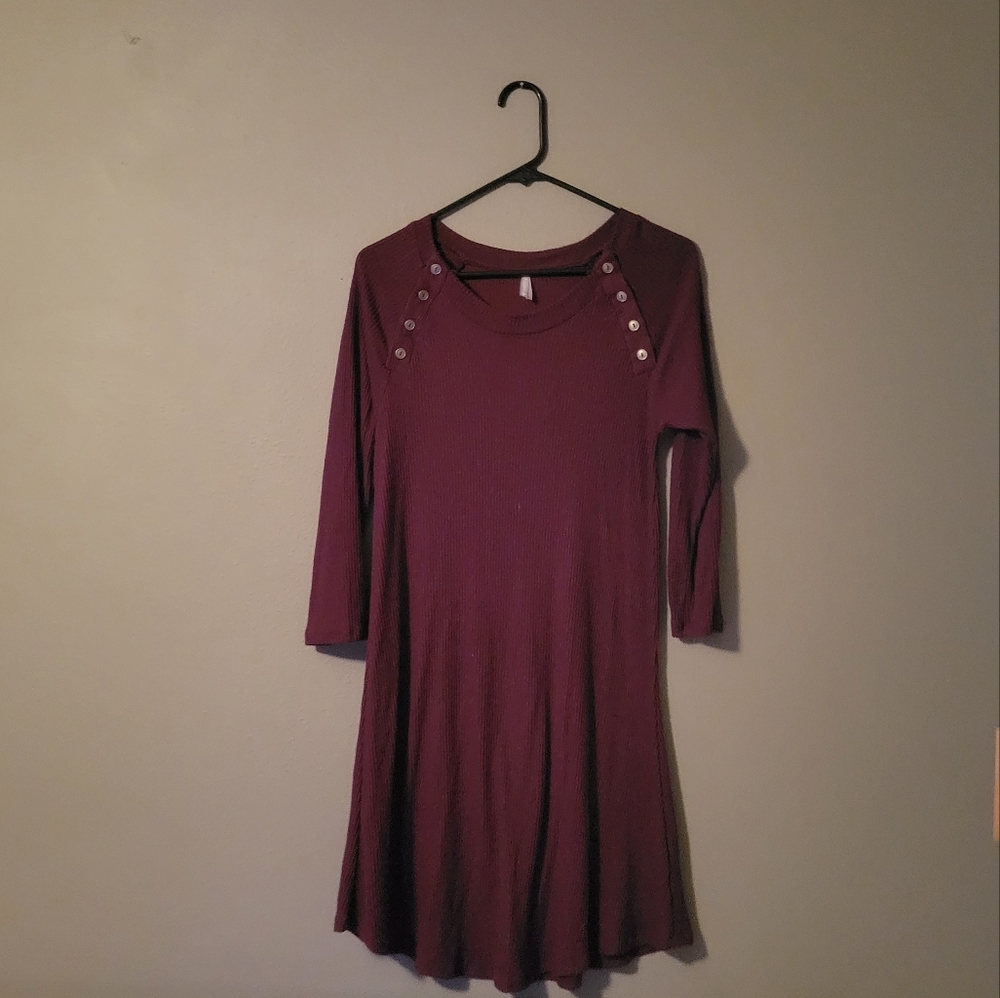 3/4 Sleeve Sweater Dress